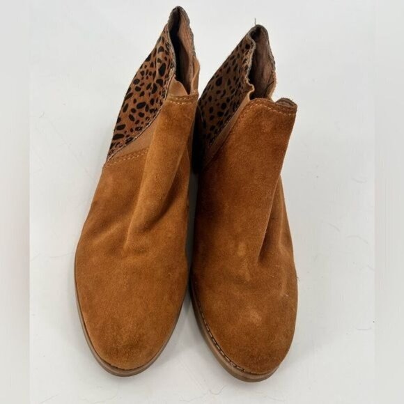 Anthropologie All Black animal print tan boots size 8 - Picture 2 of 9